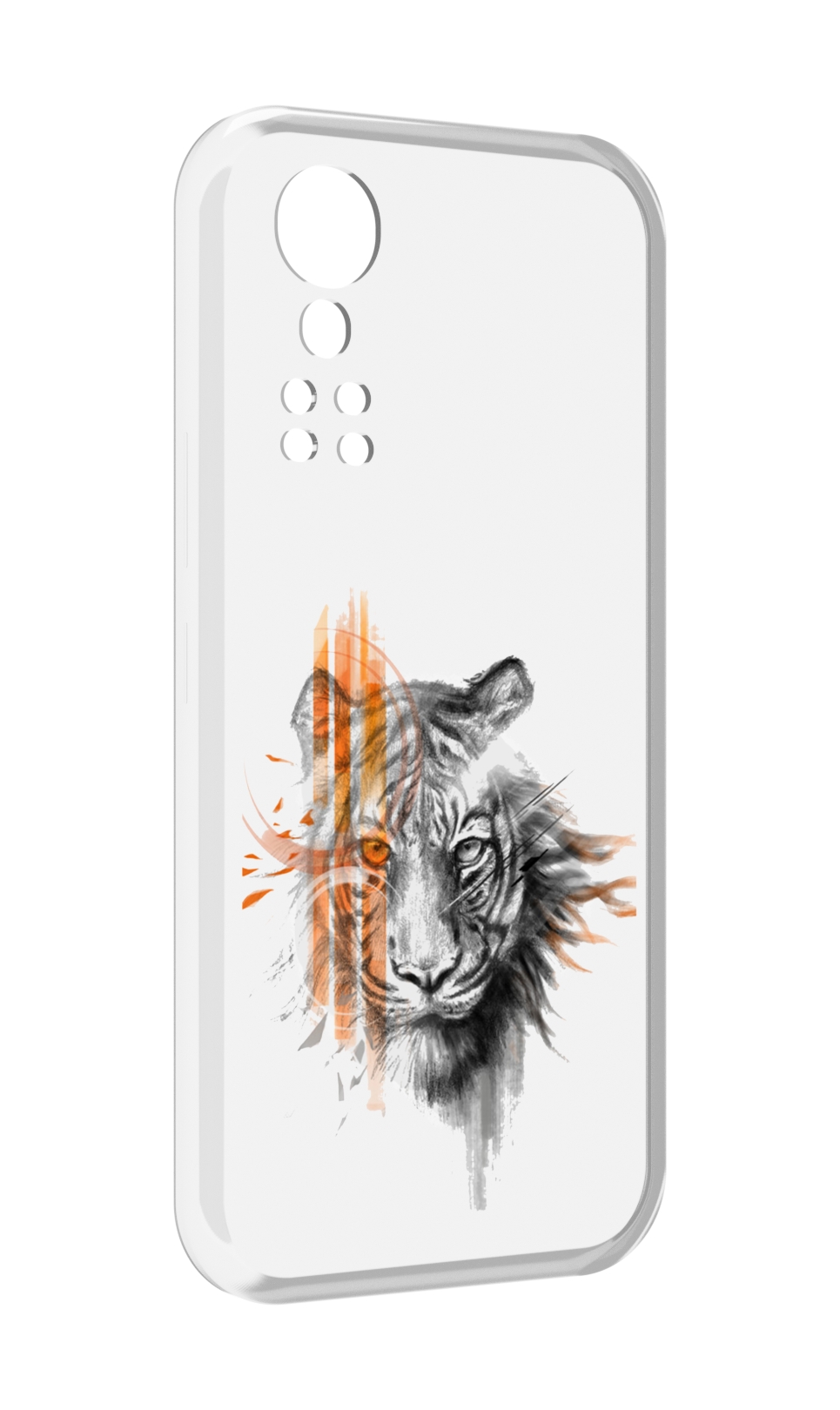 

Чехол MyPads огненный тигр для ZTE Axon 30 5G / Axon 30S, Прозрачный, Tocco