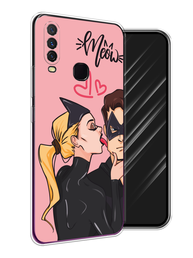 

Чехол Awog на Vivo Y17/Y12 "Kiss of Cat Woman", Розовый;черный;бежевый, 261850-1