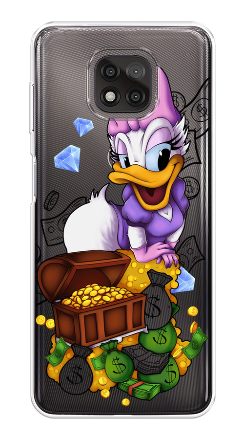 

Чехол на Motorola Moto G Power 2021 "Rich Daisy Duck", Коричневый;белый;фиолетовый, 242750-6