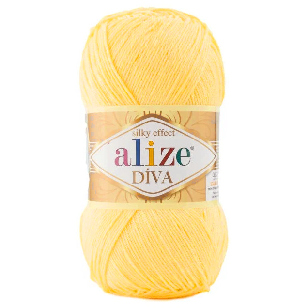 

ALIZE Пряжа "Diva" 100% микрофибра 350м/100гр (187), Желтый