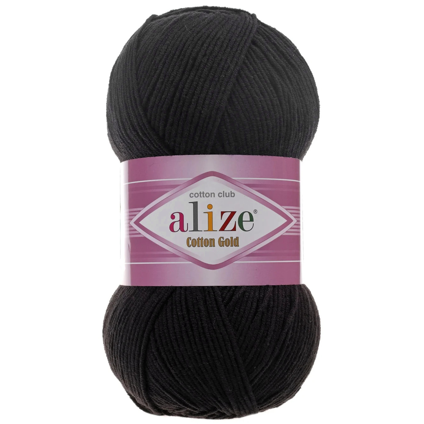 

ALIZE Пряжа "Cotton Gold" 55% хлопок, 45% акрил, 330м/100гр (60 черный)