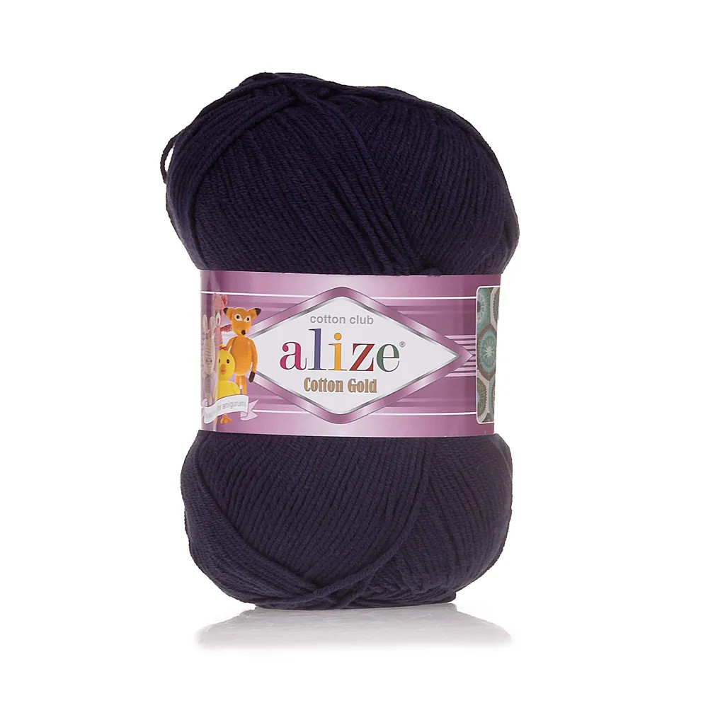 

ALIZE Пряжа "Cotton Gold" 55% хлопок, 45% акрил, 330м/100гр (58), Синий