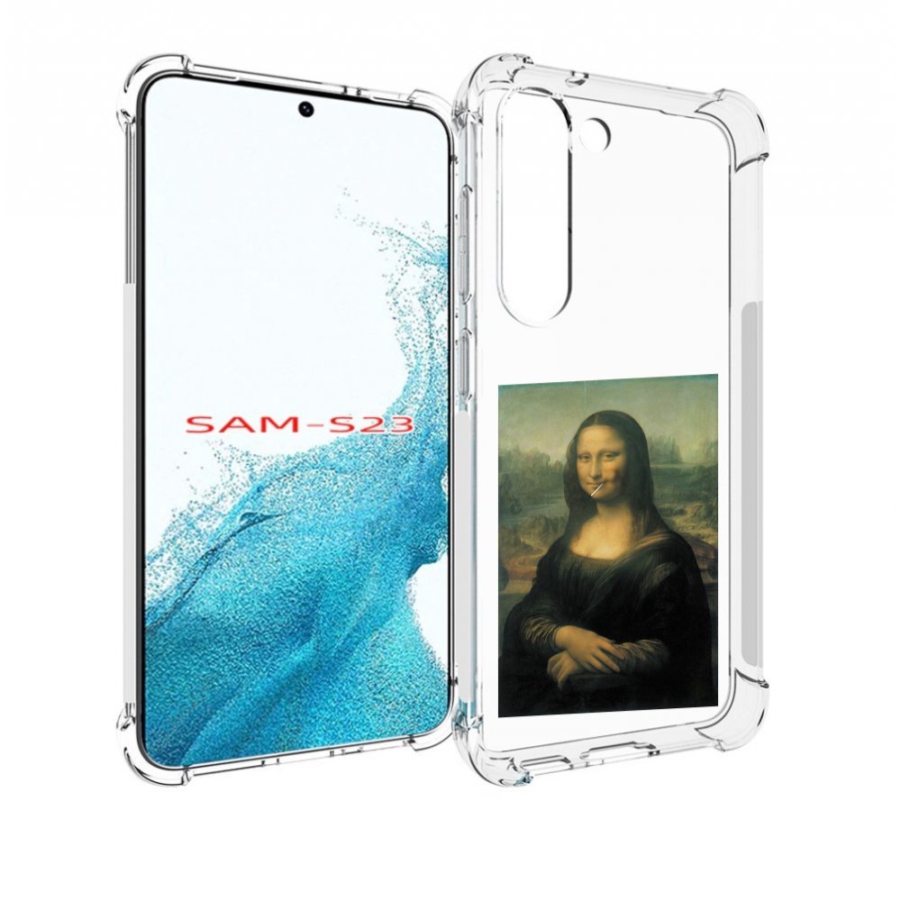 

Чехол MyPads монализа-с-чупачупсом для Samsung Galaxy S23, Прозрачный, Tocco
