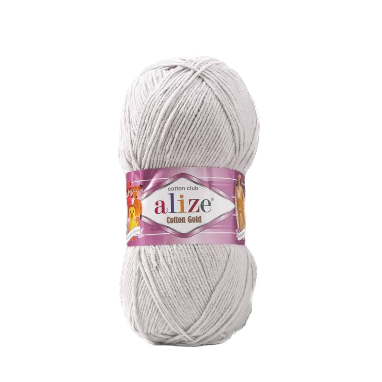 ALIZE Пряжа "Cotton Gold" 55% хлопок, 45% акрил, 330м/100гр (533) 100050850423 серый