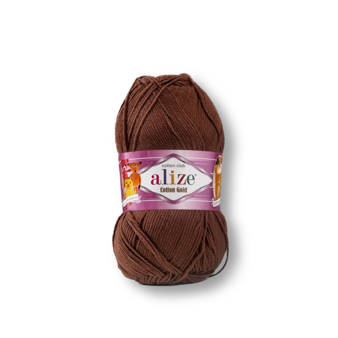 

ALIZE Пряжа "Cotton Gold" 55% хлопок, 45% акрил, 330м/100гр (493), Коричневый