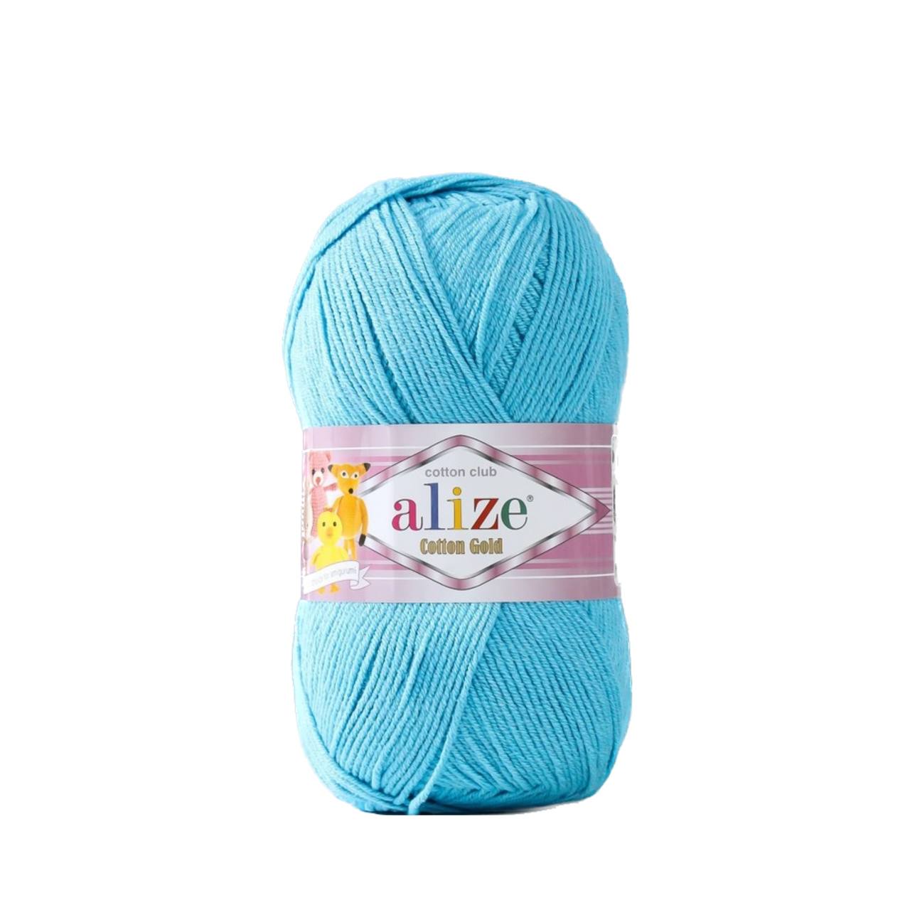 

ALIZE Пряжа "Cotton Gold" 55% хлопок, 45% акрил, 330м/100гр (287 бирюзовый)