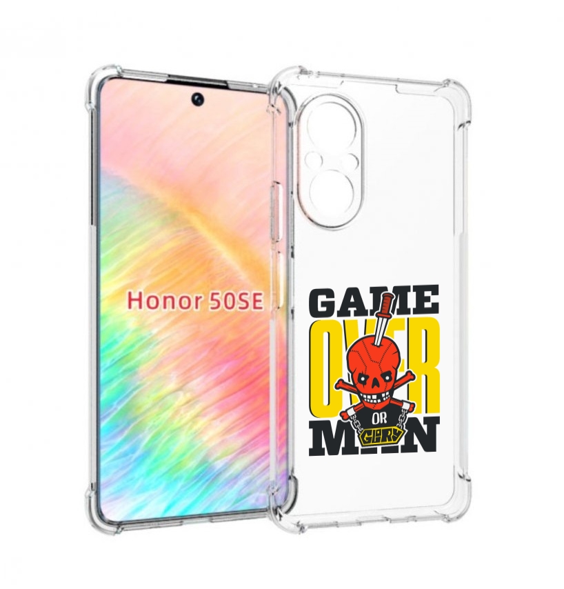 

Чехол бампер MyPads игра-окончена-парень для Honor 50 SE противо, Прозрачный, Tocco