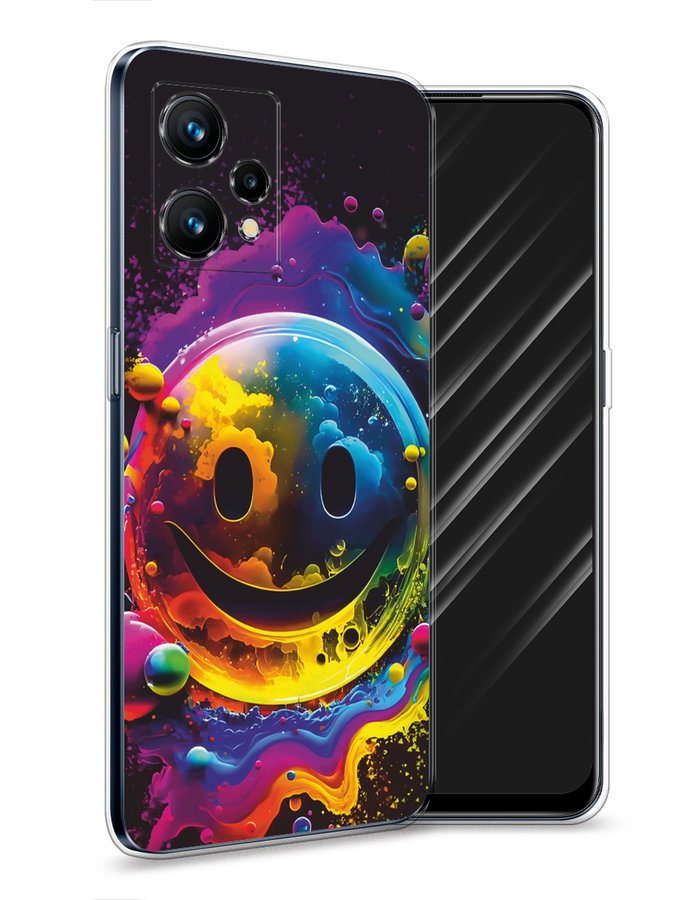 

Чехол Awog на Realme 9 4G "Кислотный смайл", Фиолетовый;желтый;синий, 258750-1
