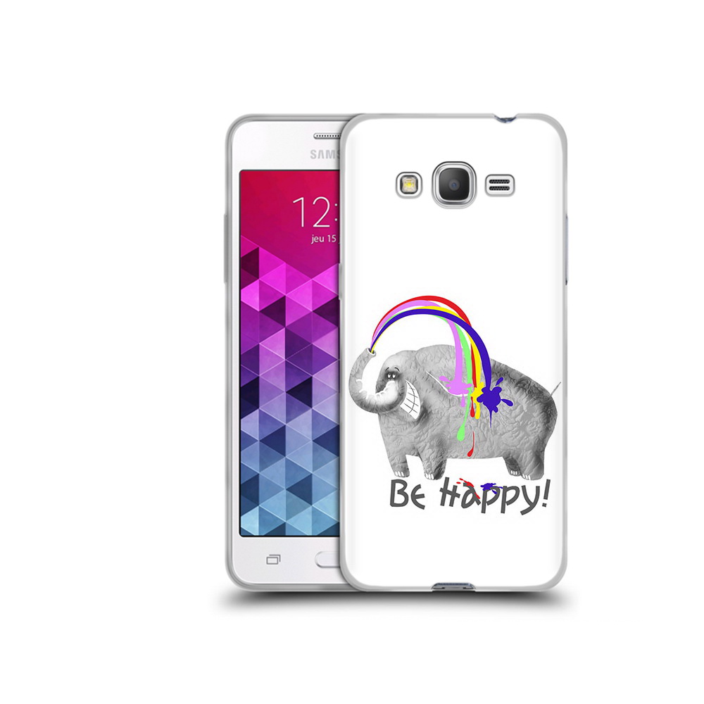 

Чехол MyPads Tocco для Samsung Galaxy Grand Prime счастливый слон, Прозрачный, Tocco
