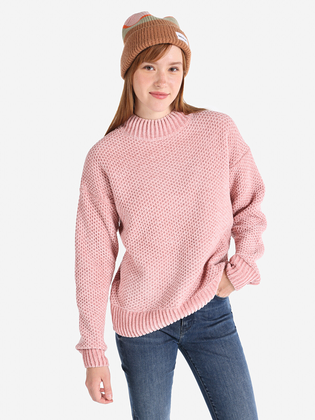 

Свитер женский Colin's CL1066464_Q1.V1 розовый L, CL1066464_Q1.V1