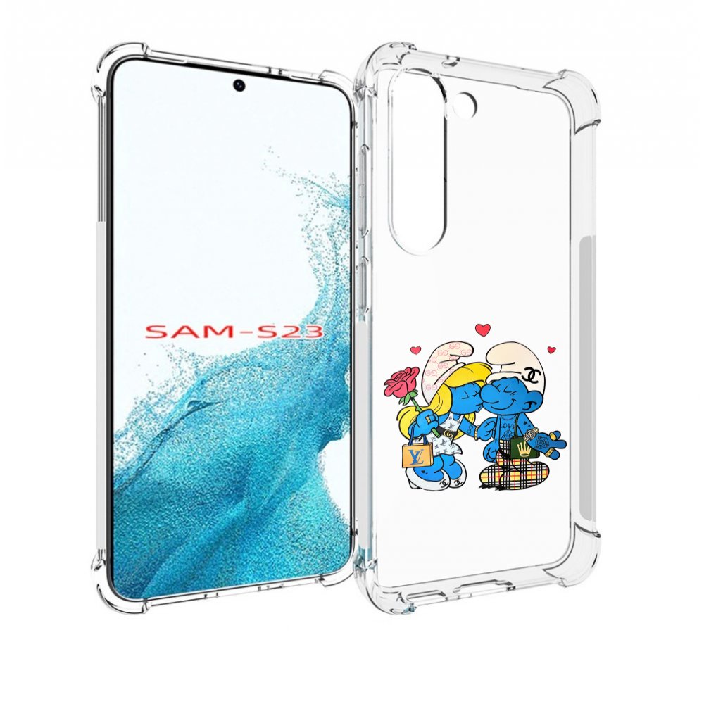 

Чехол MyPads модные-смурфики для Samsung Galaxy S23, Прозрачный, Tocco