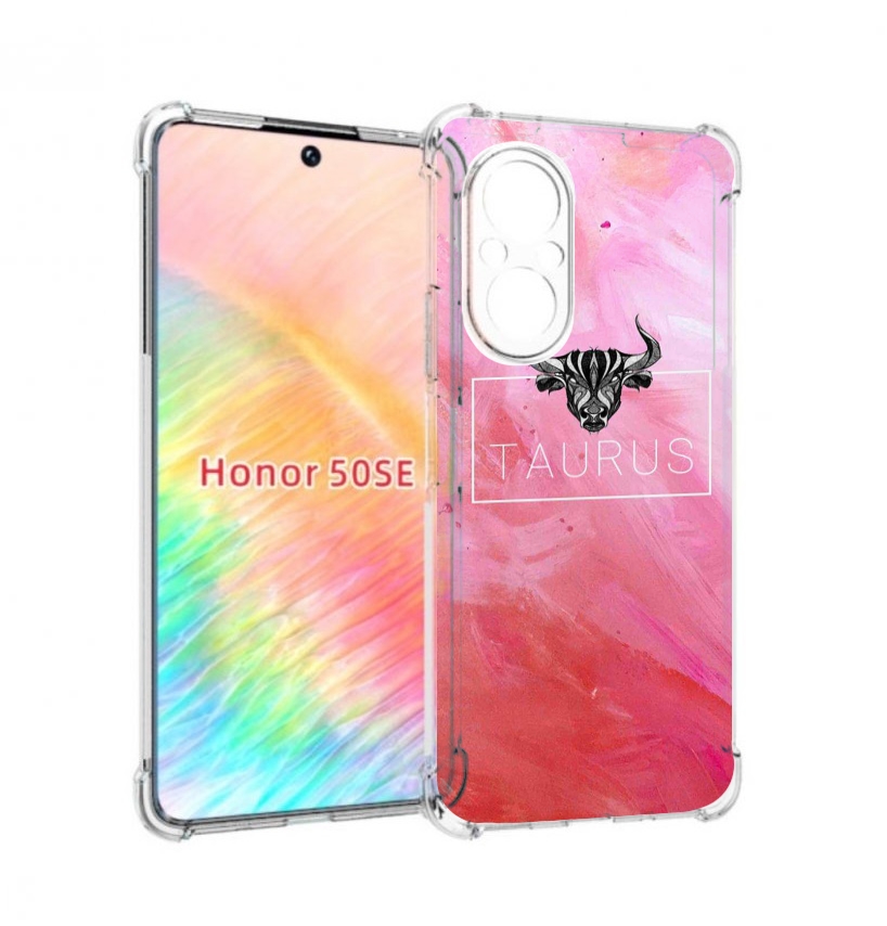 

Чехол бампер MyPads знак-зодиака-телец-3 для Honor 50 SE противо, Прозрачный, Tocco