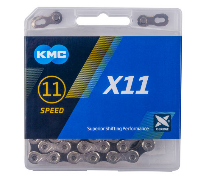 

Цепь KMC 5-303538 (5-301066) 1/2"x11/128" Х-11 114 звена, с замком, Х-11