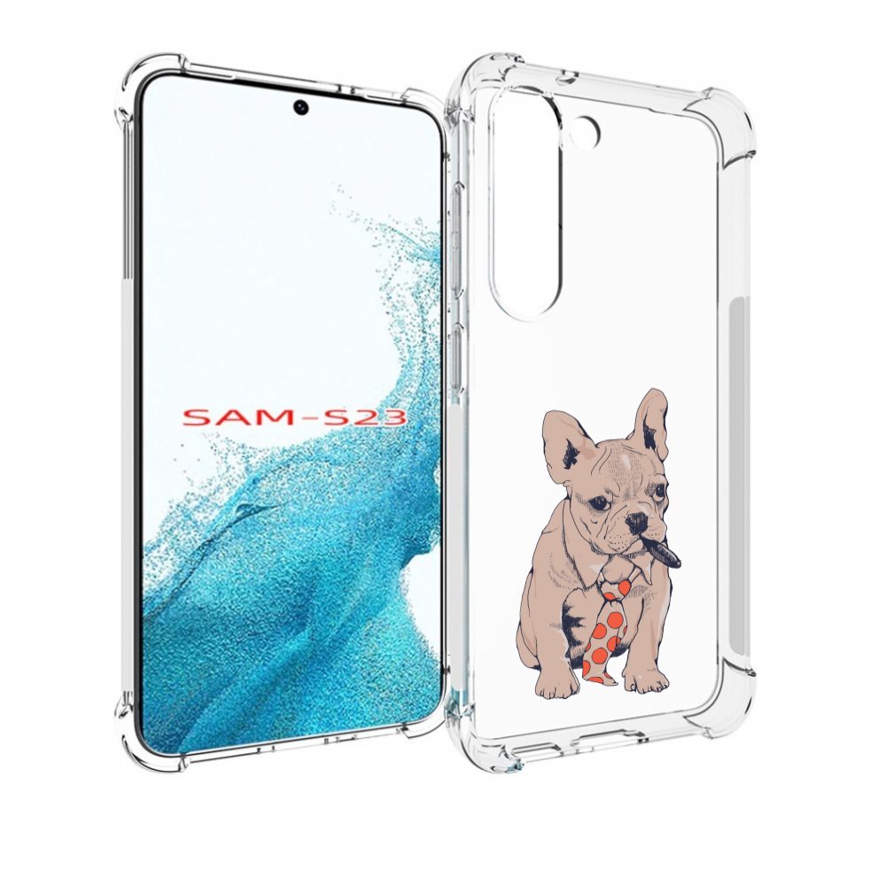 

Чехол MyPads бульдог с сигарой для Samsung Galaxy S23, Прозрачный, Tocco