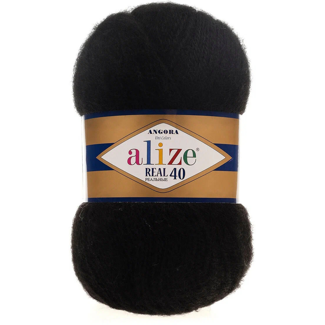 

ALIZE Пряжа "Angora real 40" 60% акрил, 40% шерсть 430м/100гр (60), Черный
