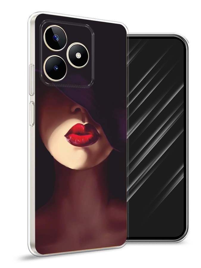 

Чехол Awog на Realme C53/C51/Note 50 "Красные губы", Черный;бежевый;красный, 2516050-1