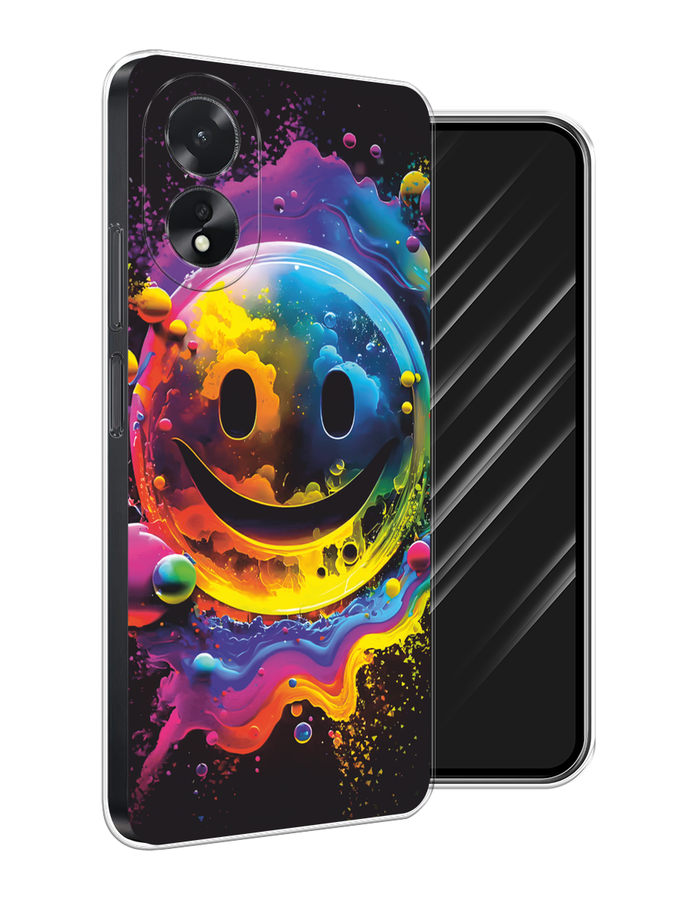 

Чехол Awog на Oppo A18 "Кислотный смайл", Фиолетовый;желтый;синий, 2515450-1