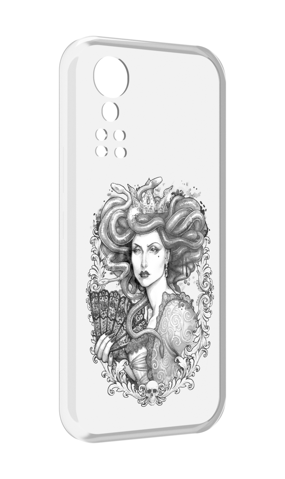 

Чехол MyPads медуза черно белый для ZTE Axon 30 5G / Axon 30S, Прозрачный, Tocco