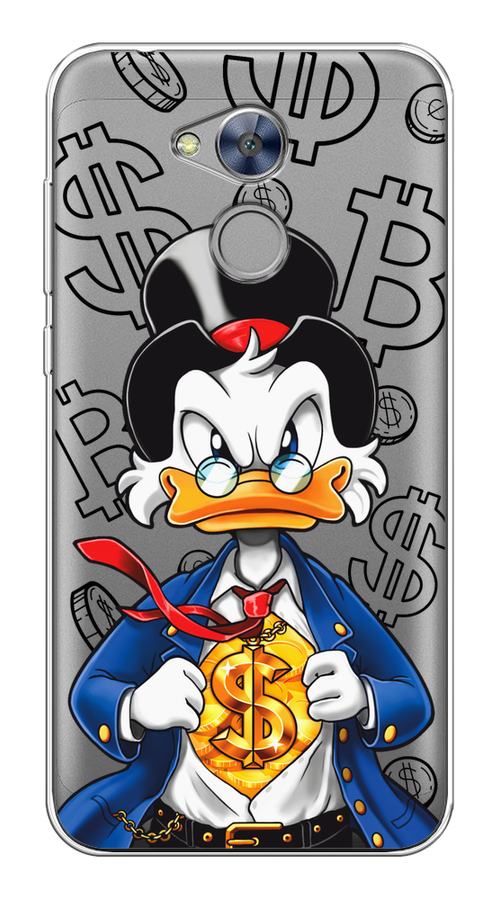 

Чехол на Honor 6A "Scrooge Goldman", Черный;белый;синий, 63650-1
