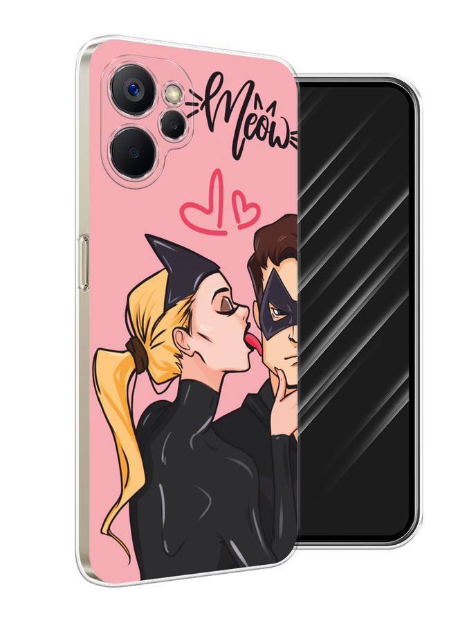 

Чехол Awog на Realme 9i 5G/10T 5G "Kiss of Cat Woman", Розовый;черный;бежевый, 2514050-1