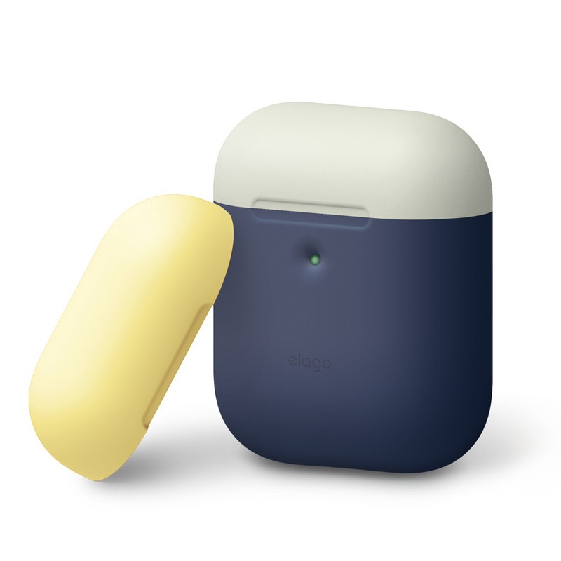 

Силиконовый чехол Elago Silicone Duo Case для Apple AirPods, синий, Silicone Duo Case