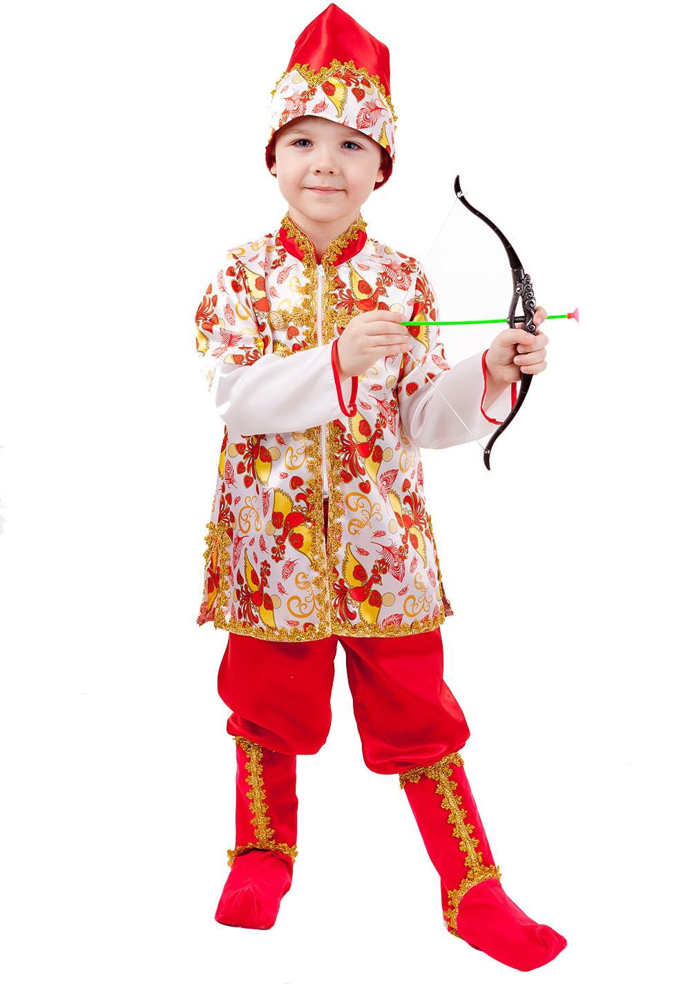 Карнавальный костюм Batik 1012 к-18 Иван-Царевич, красный, белый, 134