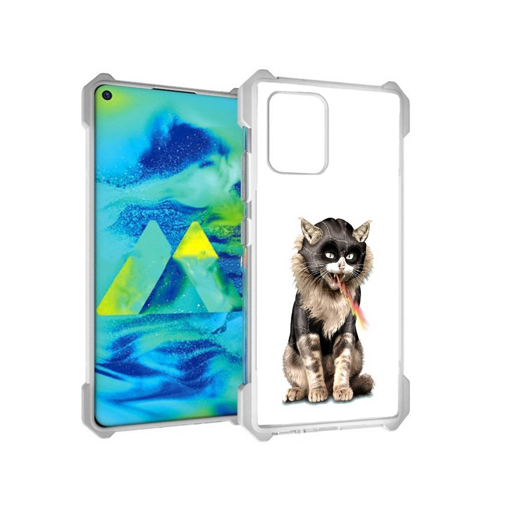 

Чехол MyPads Tocco для Samsung Galaxy S10 Lite дьяволский кот (PT143840.502.341), Прозрачный, Tocco