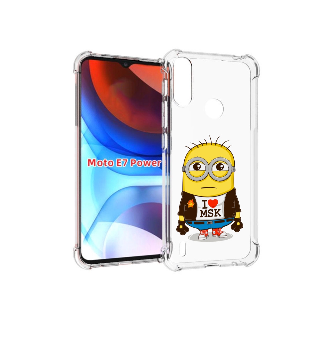 

Чехол MyPads миньон-я-люблю-Мск для Motorola Moto E7 Power, Прозрачный, Tocco