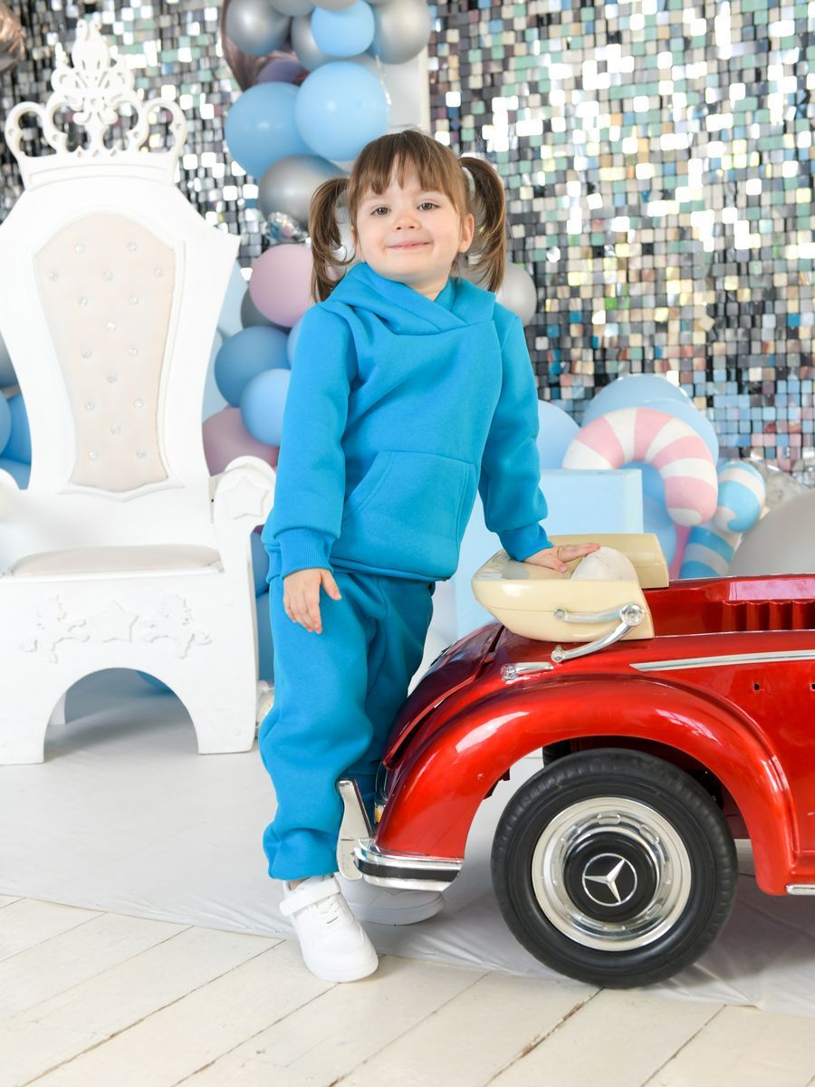 Костюм повседневный детский Мукоша 213-2176, васильковый, 92