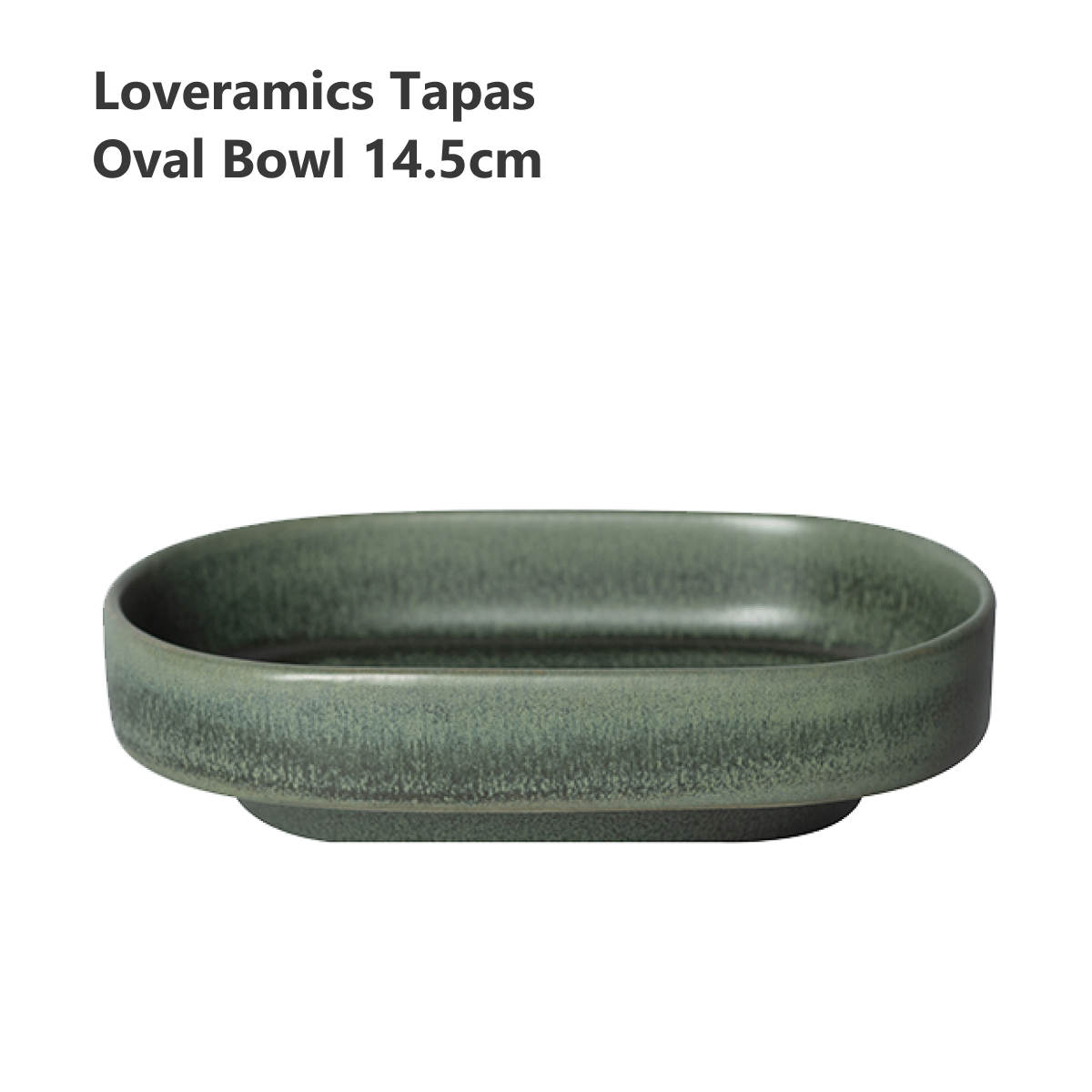 Тарелка Loveramics Tapas 14.5cm Oval Bowl (S) (Matte Dark Green) D114-09BDG