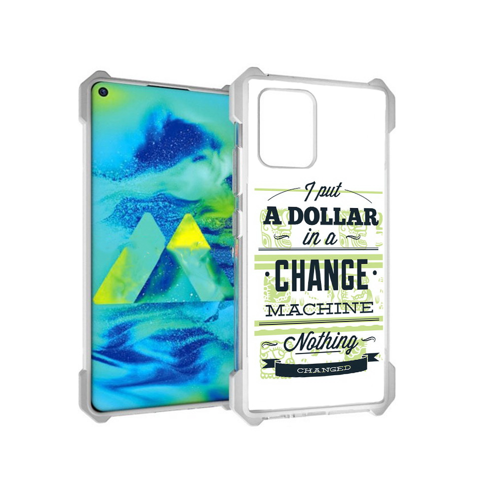 

Чехол MyPads Tocco для Samsung Galaxy S10 Lite доллар надпись (PT143840.502.336), Прозрачный, Tocco