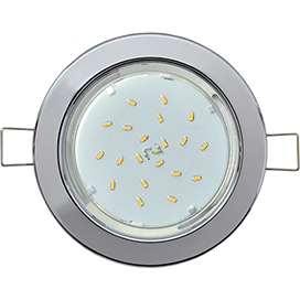 

Ecola Light GX53-H6 светильник . встраиваемый плоский хром 101x16
