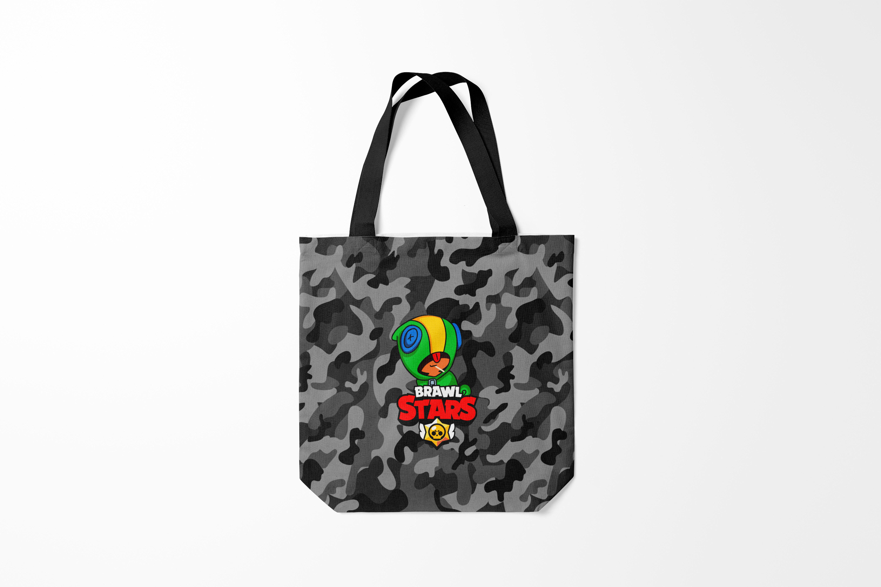 

Сумка шoппер унисекс Burnettie Brawl Stars LEON, серый, Brawl Stars LEON