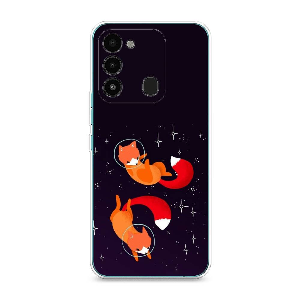 

Чехол Awog на Tecno Spark Go 2022/8С/9 "Лисы космонавты", Разноцветный, 301250-4