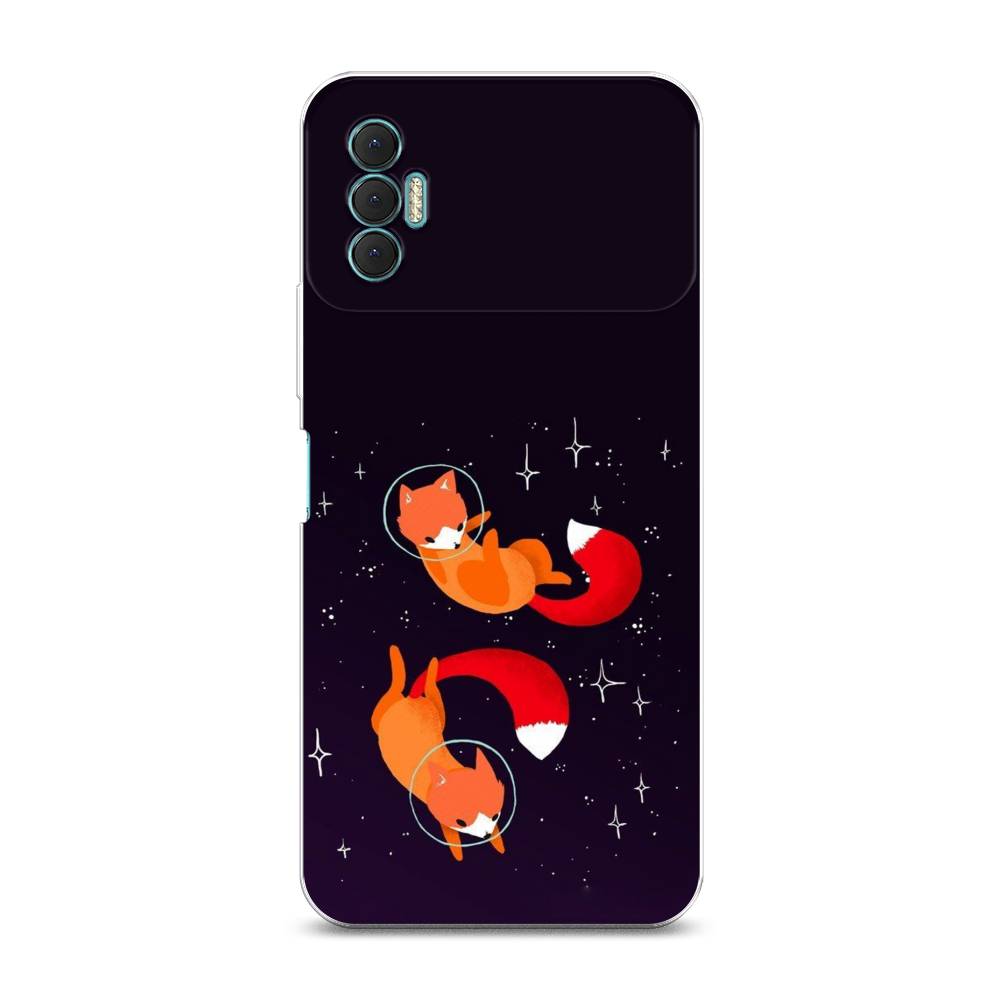 

Чехол Awog на Tecno Spark 8P "Лисы космонавты", Разноцветный, 301450-4