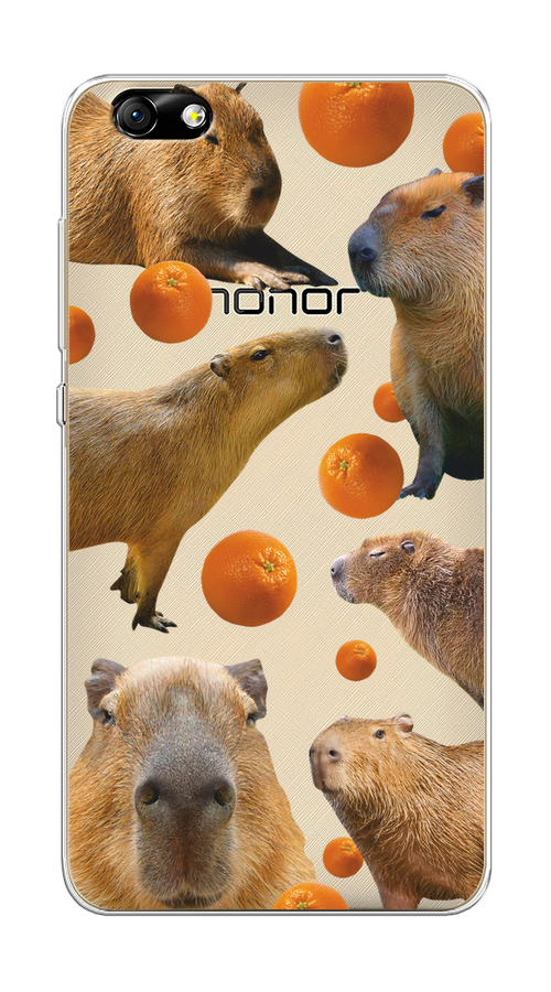 

Чехол на Honor 4X "Капибара и апельсины", Бежевый;оранжевый, 63550-1