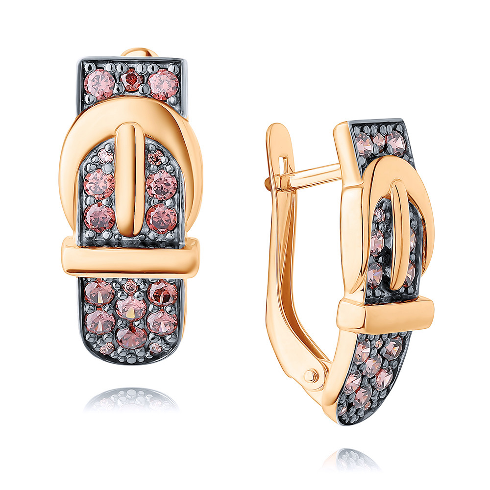 

Серьги из красного золота ADAMAS 24041148/01-А50Ч-795, фианит, 24041148/01-А50Ч-795