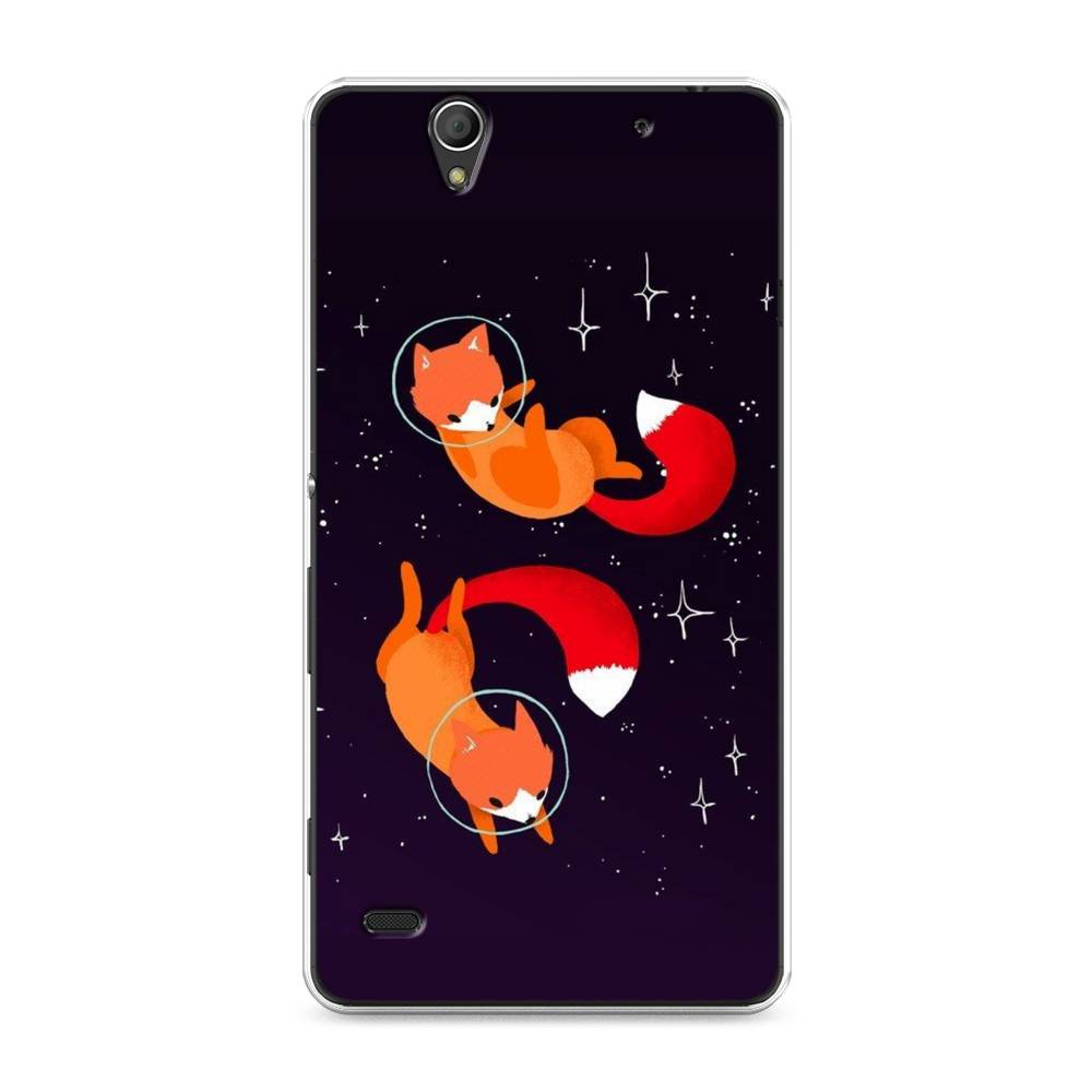 

Чехол Awog на Sony Xperia C4 "Лисы космонавты", Разноцветный, 52650-4