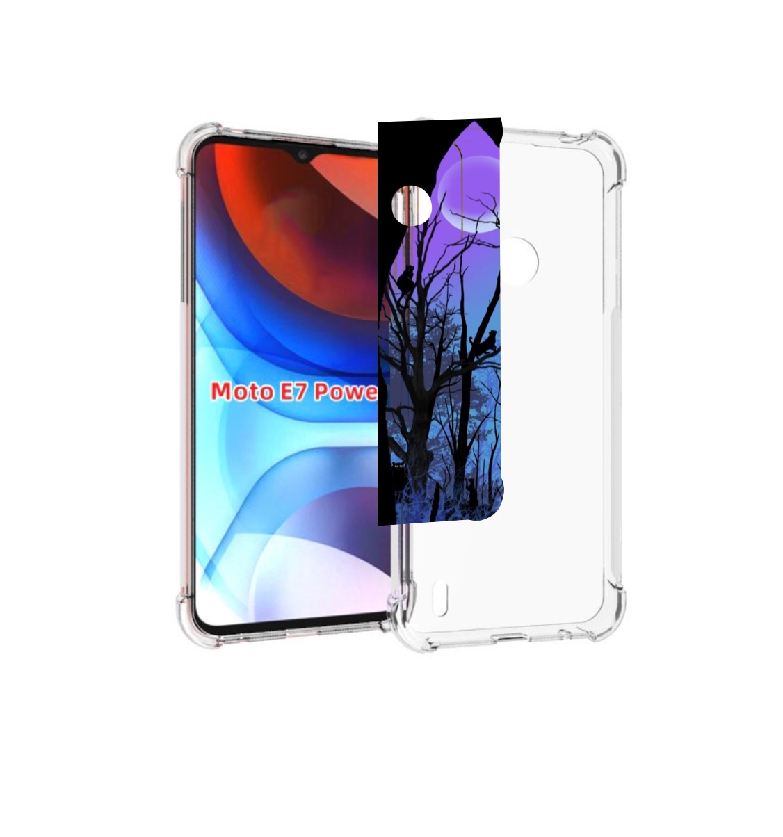 

Чехол MyPads лес внутри кота для Motorola Moto E7 Power, Прозрачный, Tocco