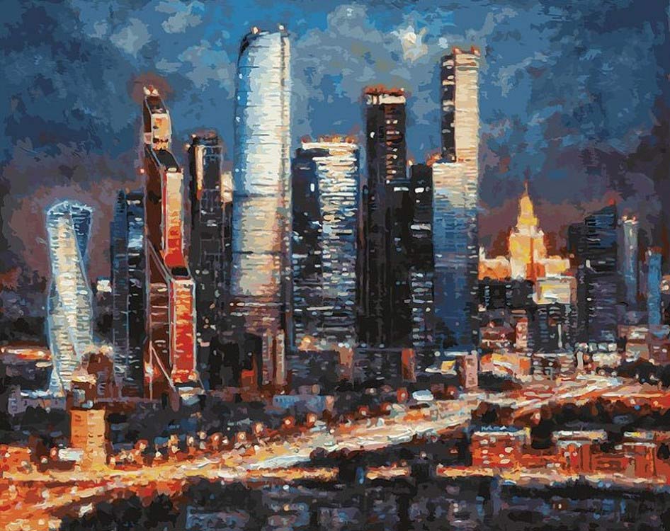 Рисование картин москва сити