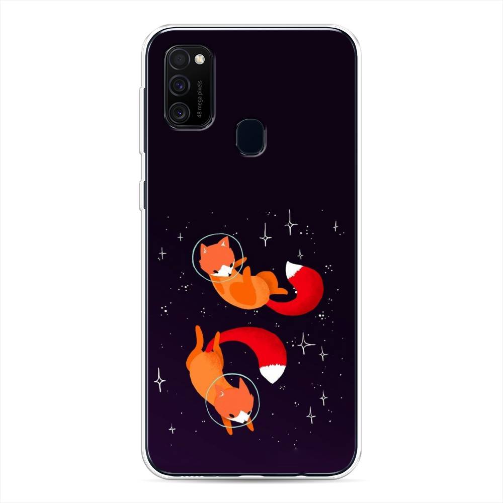 

Чехол Awog на Samsung Galaxy M30s/M21 "Лисы космонавты", Разноцветный, 29850-4