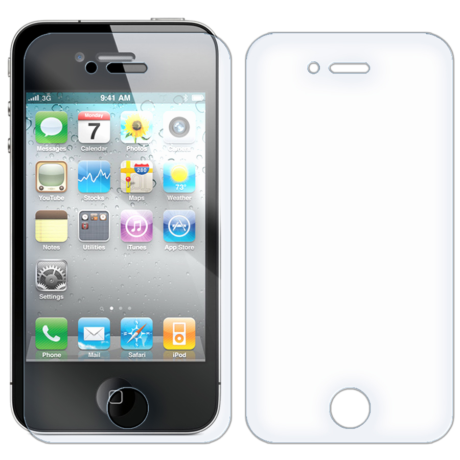 

Комплект из 2-x защитных гибридных стекол для iPhone 4 / 4s