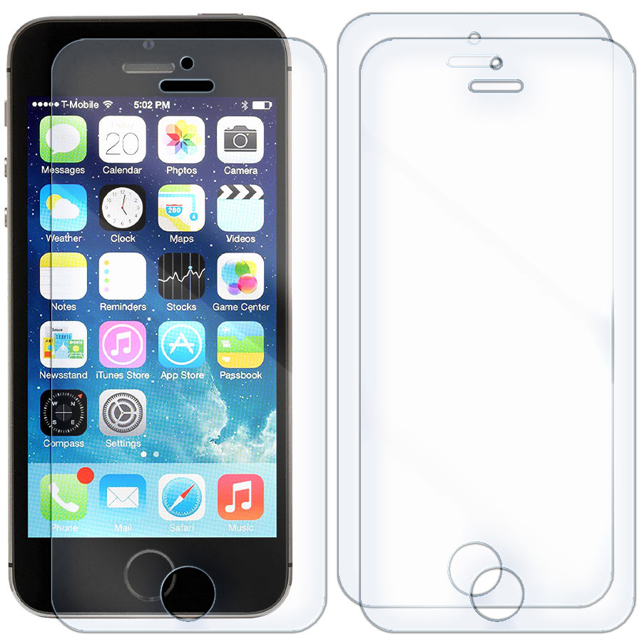 Комплект из 3-x защитных гибридных стекол для iPhone 5 / 5S / 5SE