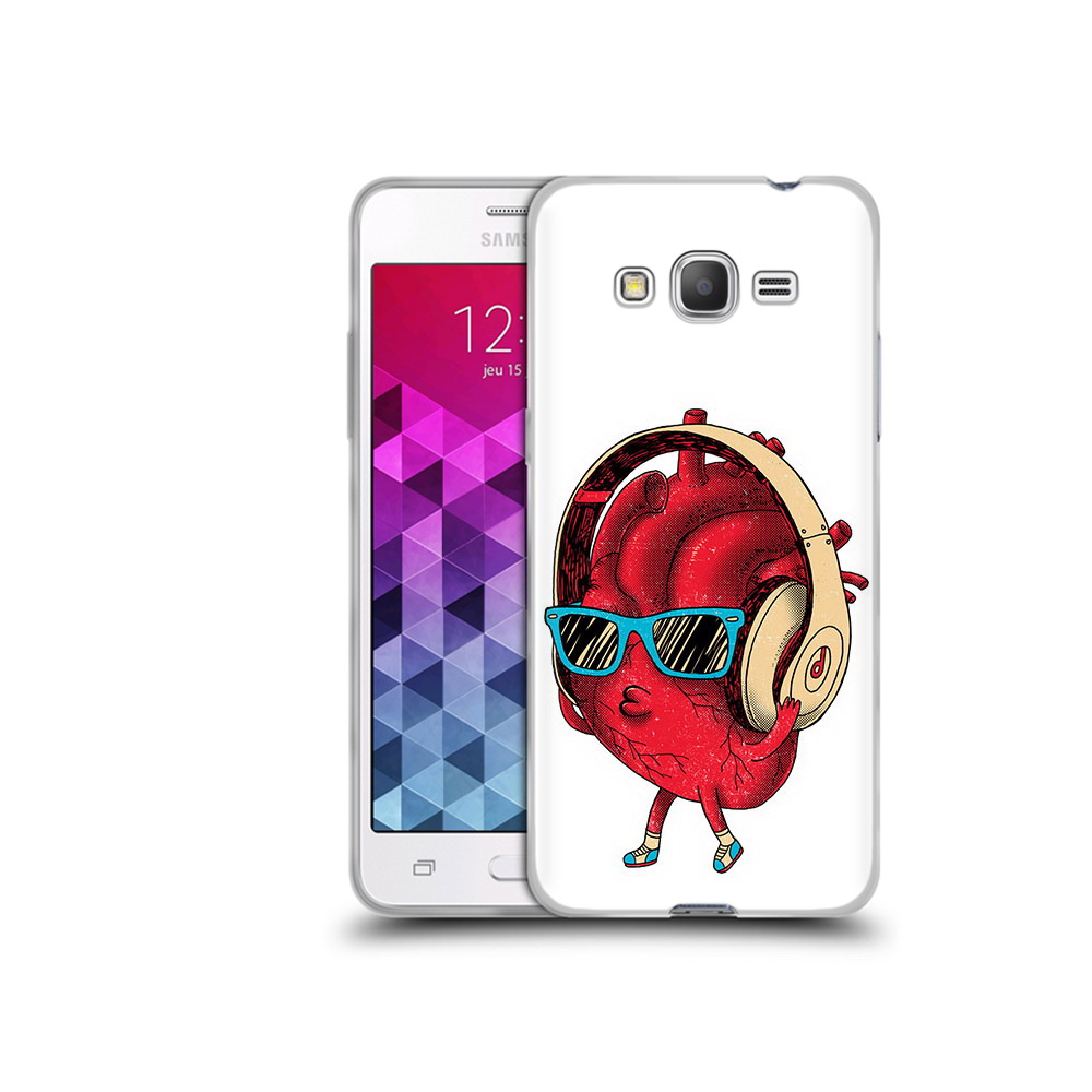 

Чехол MyPads Tocco для Samsung Galaxy Grand Prime слушай сердце, Прозрачный, Tocco