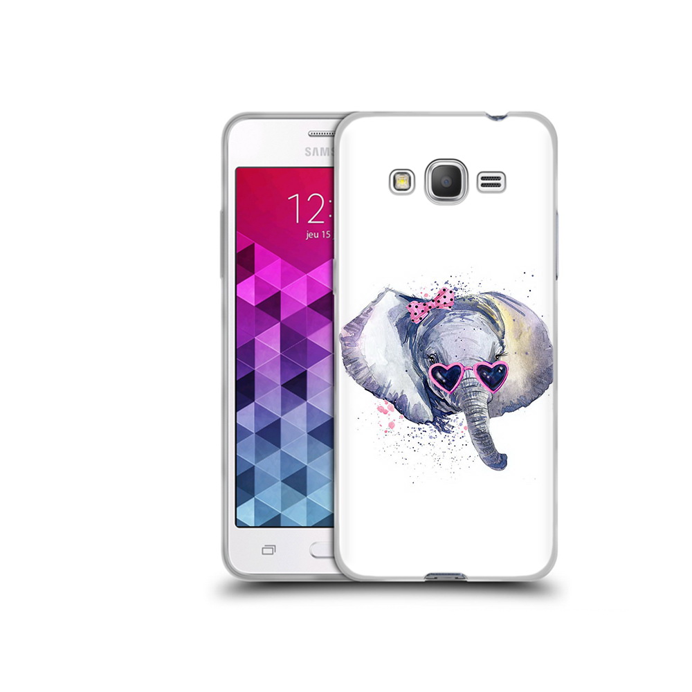 

Чехол MyPads Tocco для Samsung Galaxy Grand Prime слоник в очках, Прозрачный, Tocco