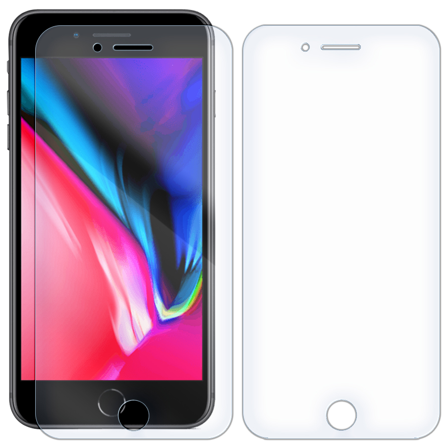 Комплект из 2-x защитных гибридных стекол для iPhone 7 Plus