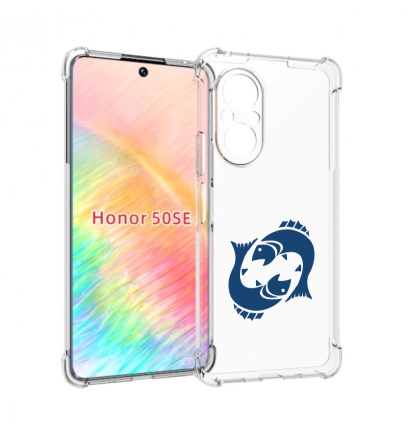 

Чехол бампер MyPads знак-зодиака-рыбы-7 для Honor 50 SE противоу, Прозрачный, Tocco