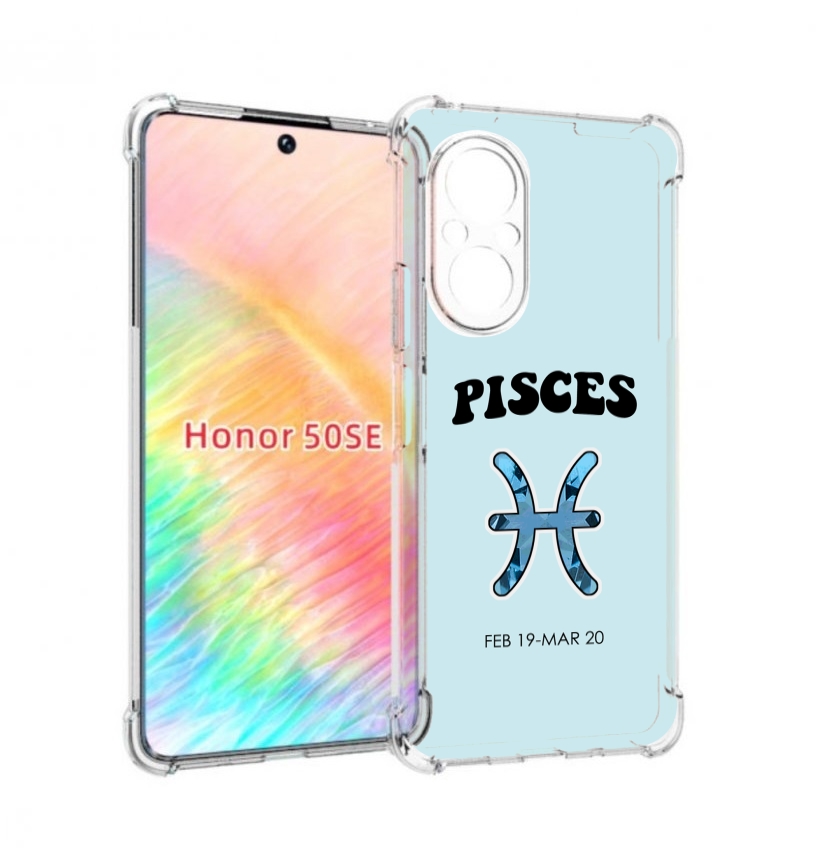 

Чехол бампер MyPads знак-зодиака-рыбы-3 для Honor 50 SE противоу, Прозрачный, Tocco