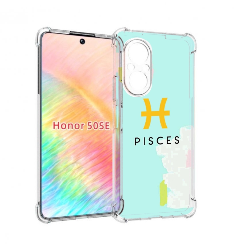 

Чехол бампер MyPads знак-зодиака-рыбы-2 для Honor 50 SE противоу, Прозрачный, Tocco