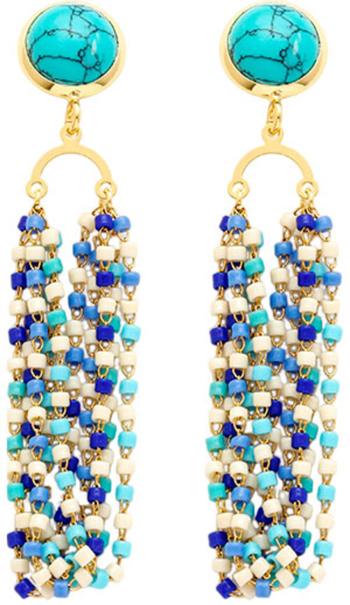 

Серьги из латуни Nouvelle mode J593303E, бирюза, J593303E